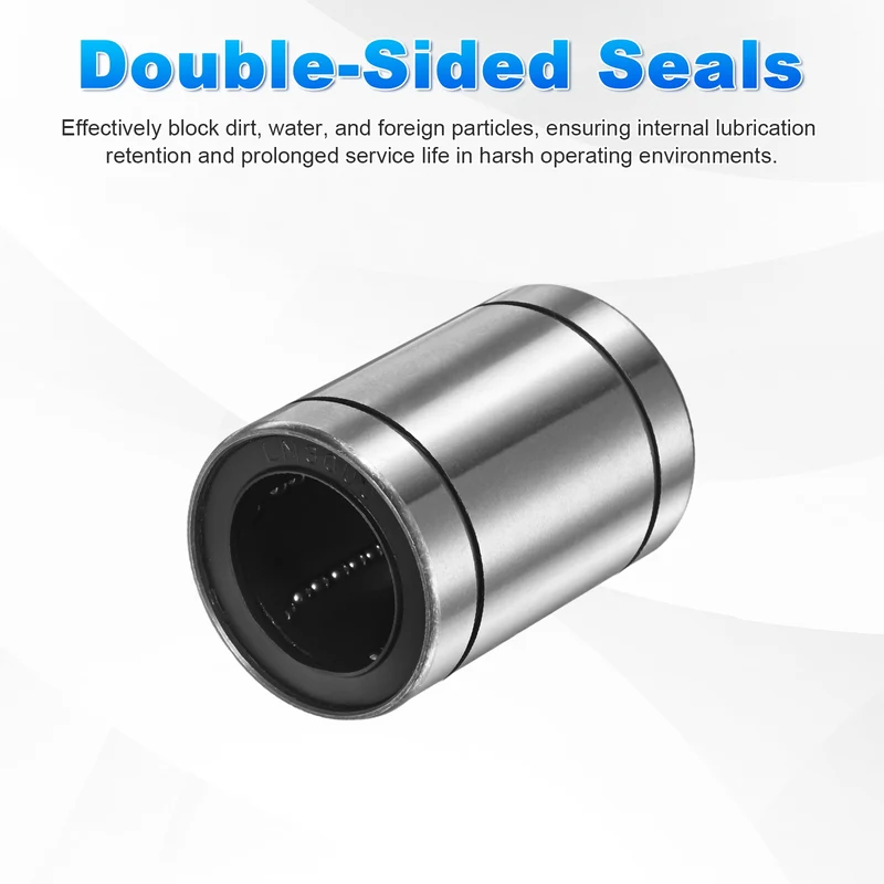 2Pcs LM30UU Linear Ball Bearings 30mm Bore Dia 45mm OD 64mm Length for Machine