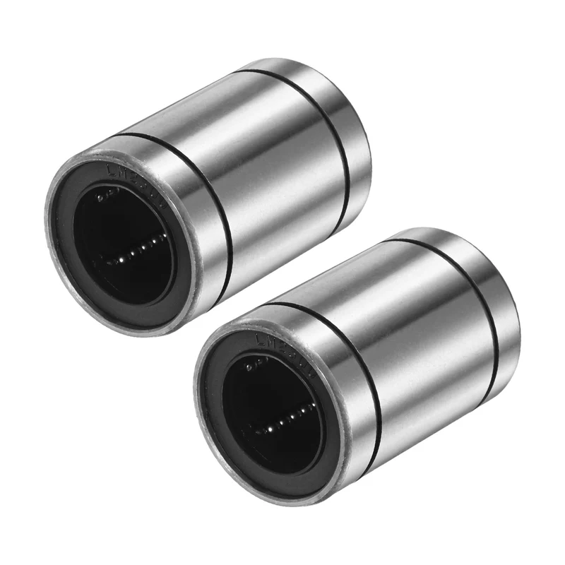 2Pcs LM25UU Linear Ball Bearings 25mm Bore Dia 40mm OD 59mm Length for Machine
