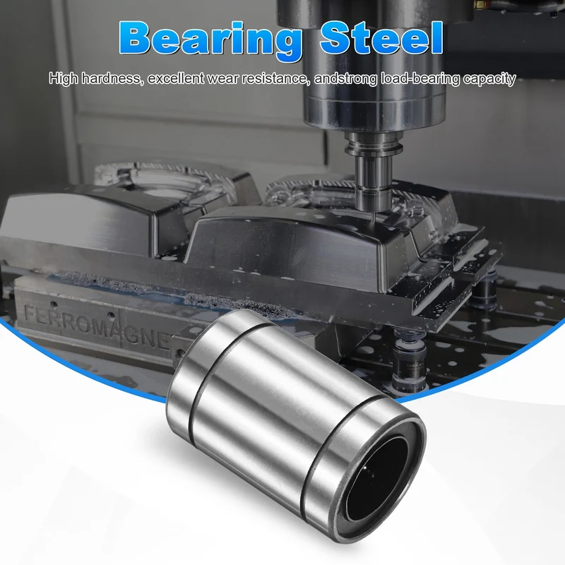 2Pcs LM25UU Linear Ball Bearings 25mm Bore Dia 40mm OD 59mm Length for Machine