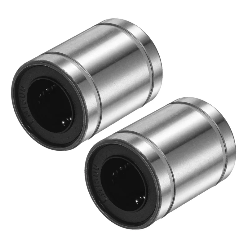 2Pcs LM16UU Linear Ball Bearings 16mm Bore Dia 28mm OD 37mm Length for Machine