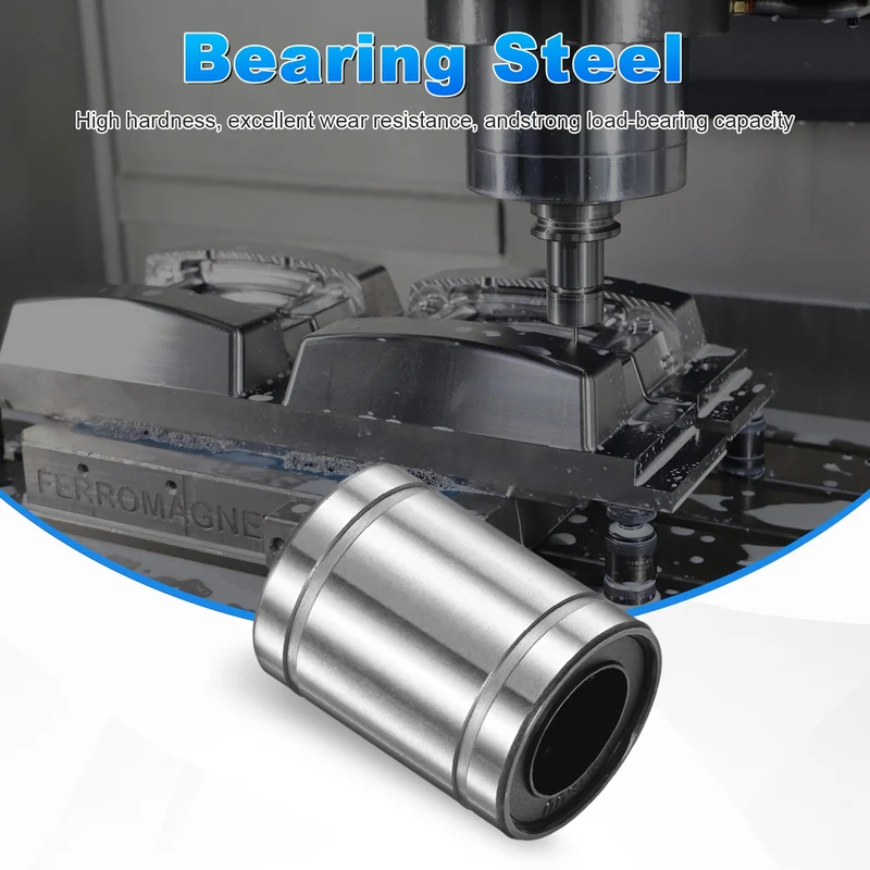 2Pcs LM16UU Linear Ball Bearings 16mm Bore Dia 28mm OD 37mm Length for Machine