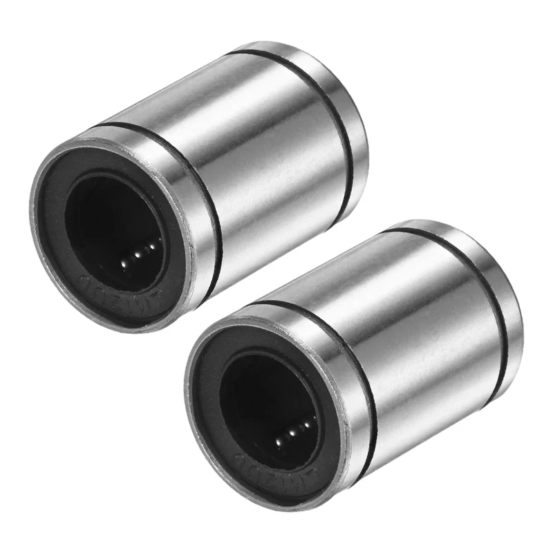 2Pcs LM12UU Linear Ball Bearings 12mm Bore Dia 21mm OD 30mm Length for Machine