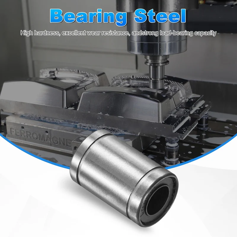 2Pcs LM10UU Linear Ball Bearings 10mm Bore Dia 19mm OD 29mm Length for Machine