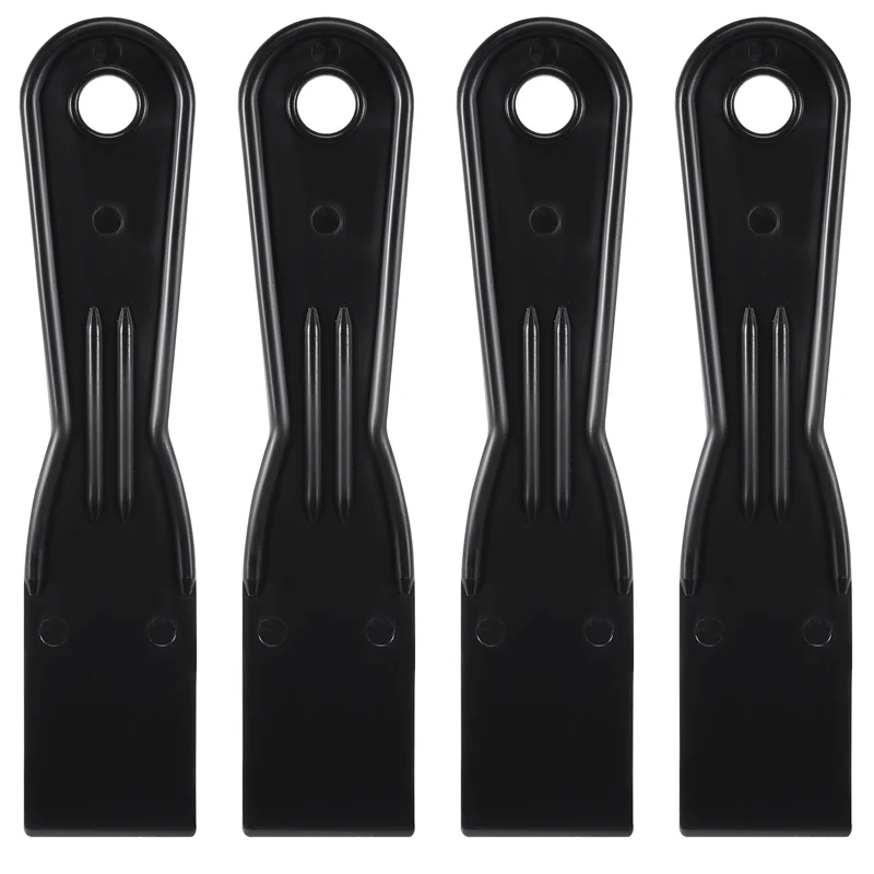 Putty Scraper 1.5" ABS Plastic Spatula Drywall Patch Repair Spreader Black 4Pcs