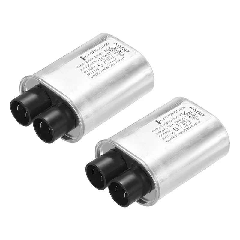 Microwave Capacitor Replacement High Voltage Oven Capacitor 2100VAC 0.90uf 2Pcs