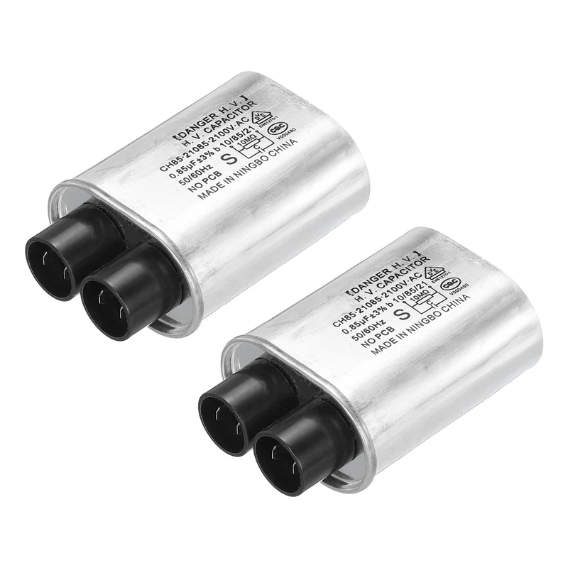 Microwave Capacitor Replacement High Voltage Oven Capacitor 2100VAC 0.85uf 2Pcs