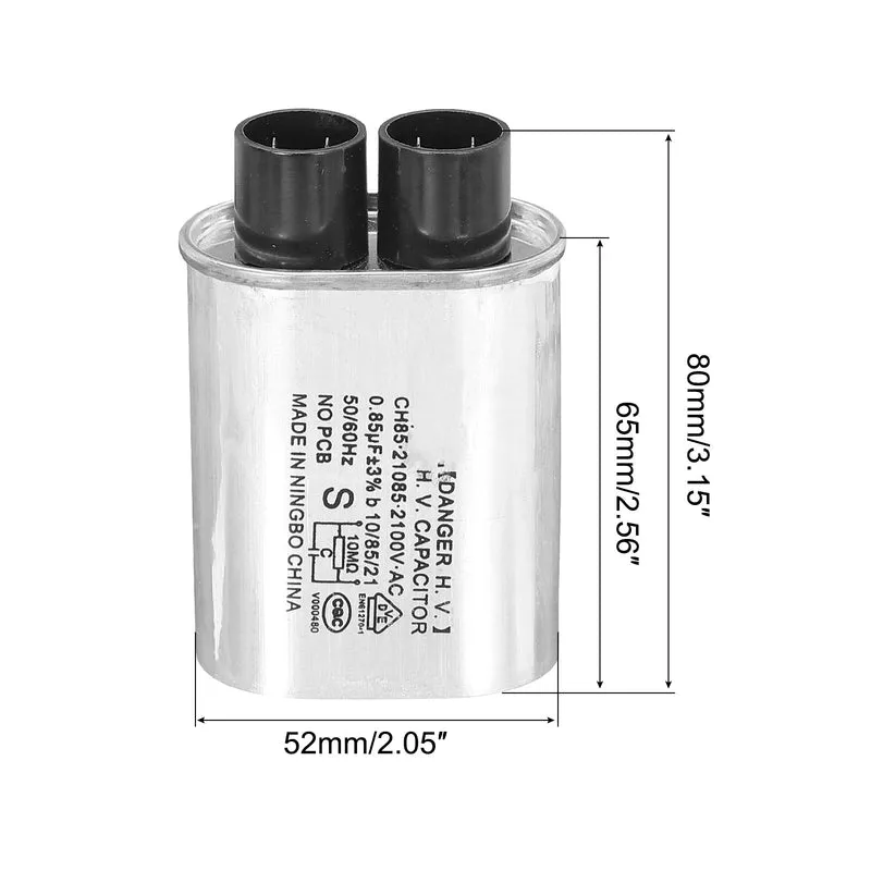 Microwave Capacitor Replacement High Voltage Oven Capacitor 2100VAC 0.85uf