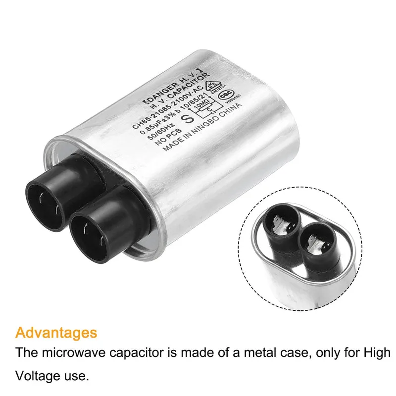 Microwave Capacitor Replacement High Voltage Oven Capacitor 2100VAC 0.85uf