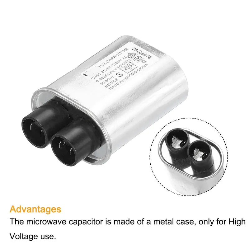 Microwave Capacitor Replacement High Voltage Oven Capacitor 2100VAC 0.80uf
