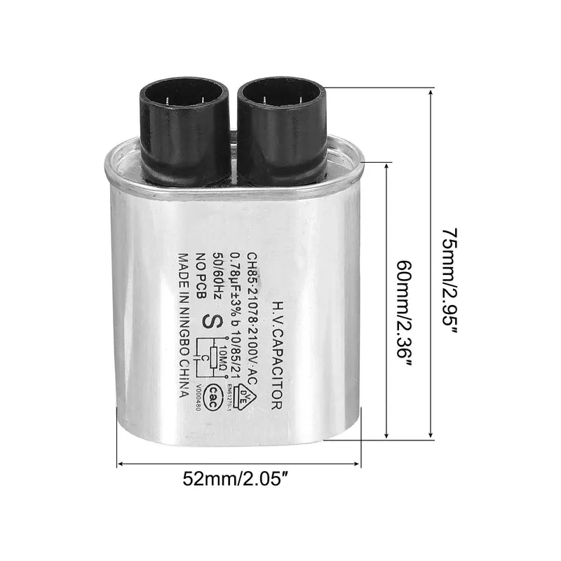 Microwave Capacitor Replacement High Voltage Oven Capacitor 2100VAC 0.78uf