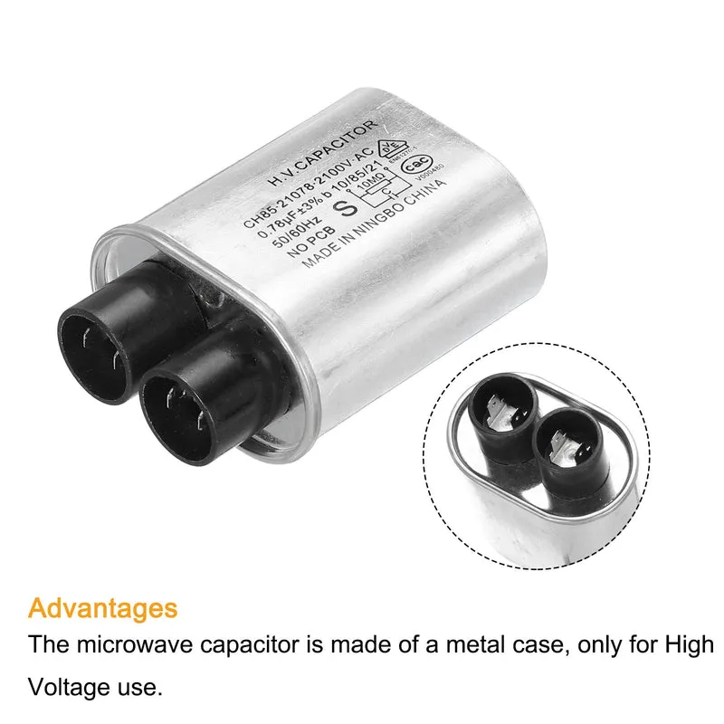 Microwave Capacitor Replacement High Voltage Oven Capacitor 2100VAC 0.78uf