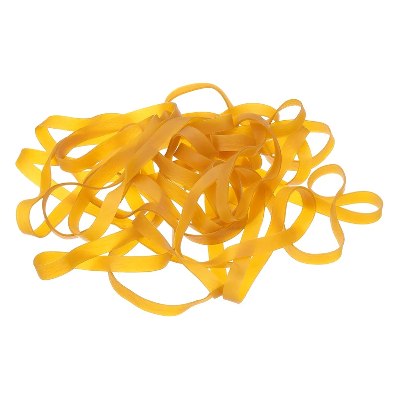 56Pcs Rubber Bands, 9.84x0.39 Inch Elastic Bands for Office Supplies, Yellow