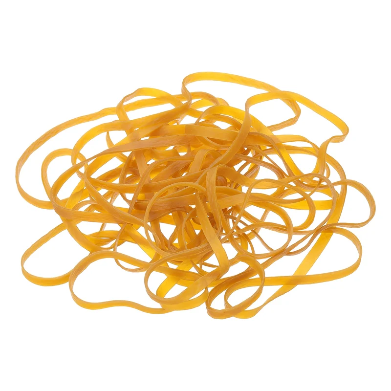 105Pcs Rubber Bands, 9.84x0.24 Inch Elastic Bands for Office Supplies, Yellow