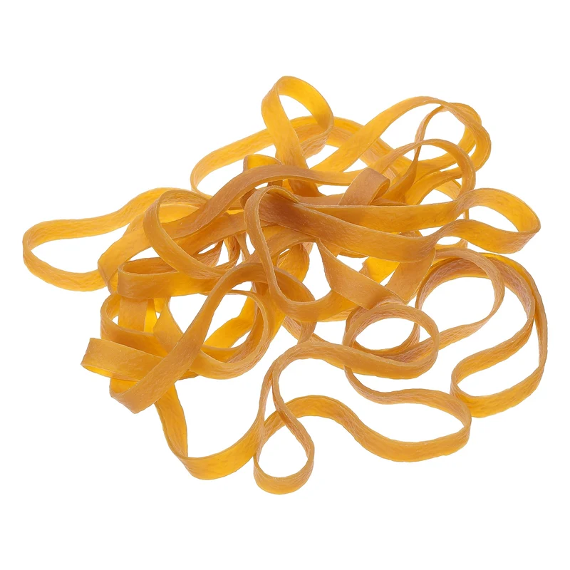 71Pcs Rubber Bands, 7.87x0.39 Inch Elastic Bands for Office Supplies, Yellow