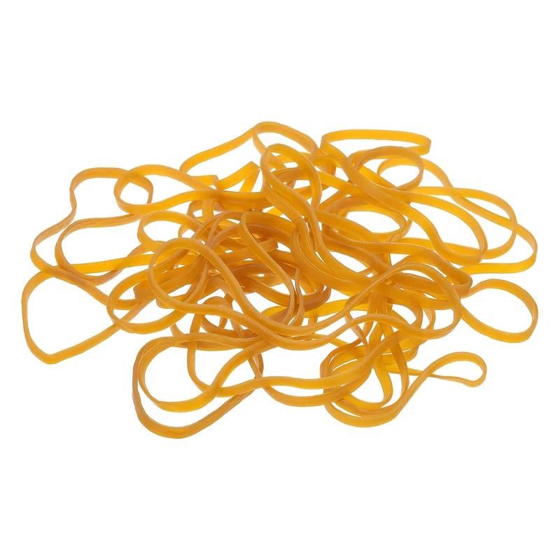 210Pcs Rubber Bands, 6.3x0.16 Inch Elastic Bands for Office Supplies, Yellow