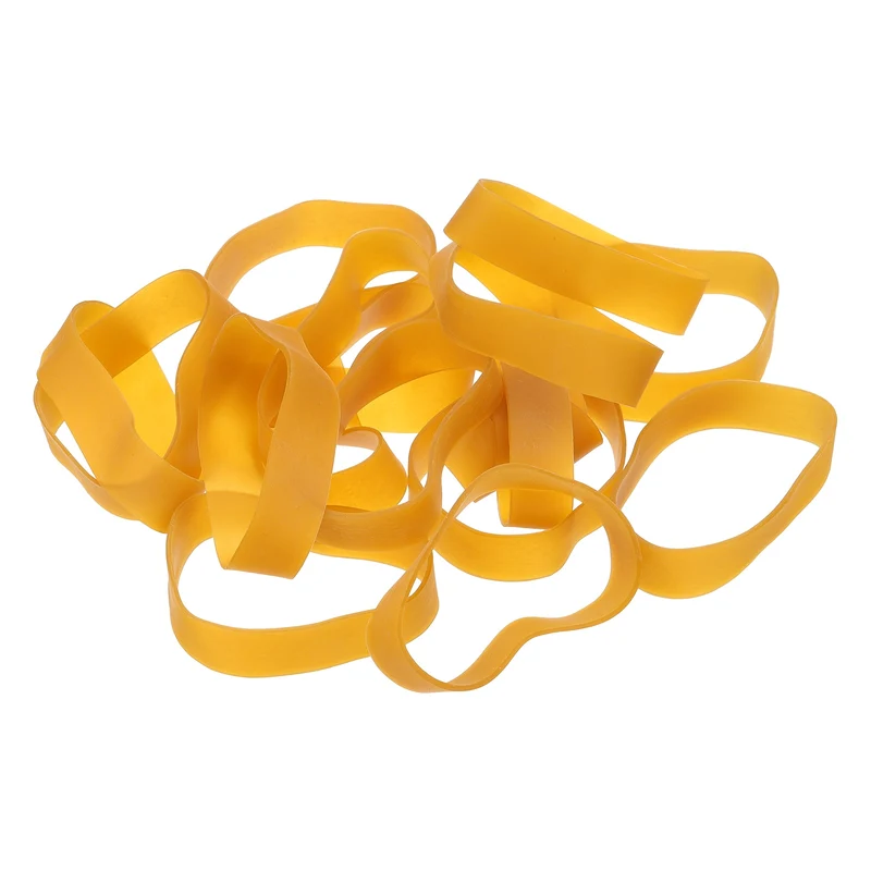 58Pcs Rubber Bands, 4.72x0.79 Inch Elastic Bands for Office Supplies, Yellow