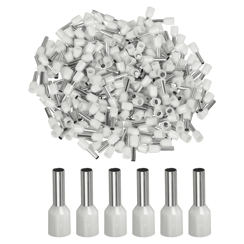 1000Pcs 12AWG Wire Ferrules Connectors VE4010 White