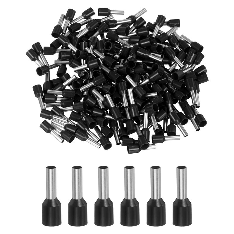 1000Pcs 12AWG Wire Ferrules Connectors VE4010 Black
