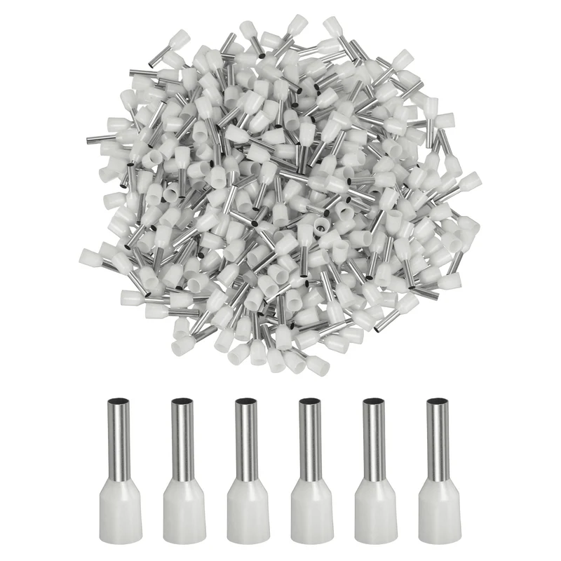 1000Pcs 14AWG Wire Ferrules Connectors VE2510 White