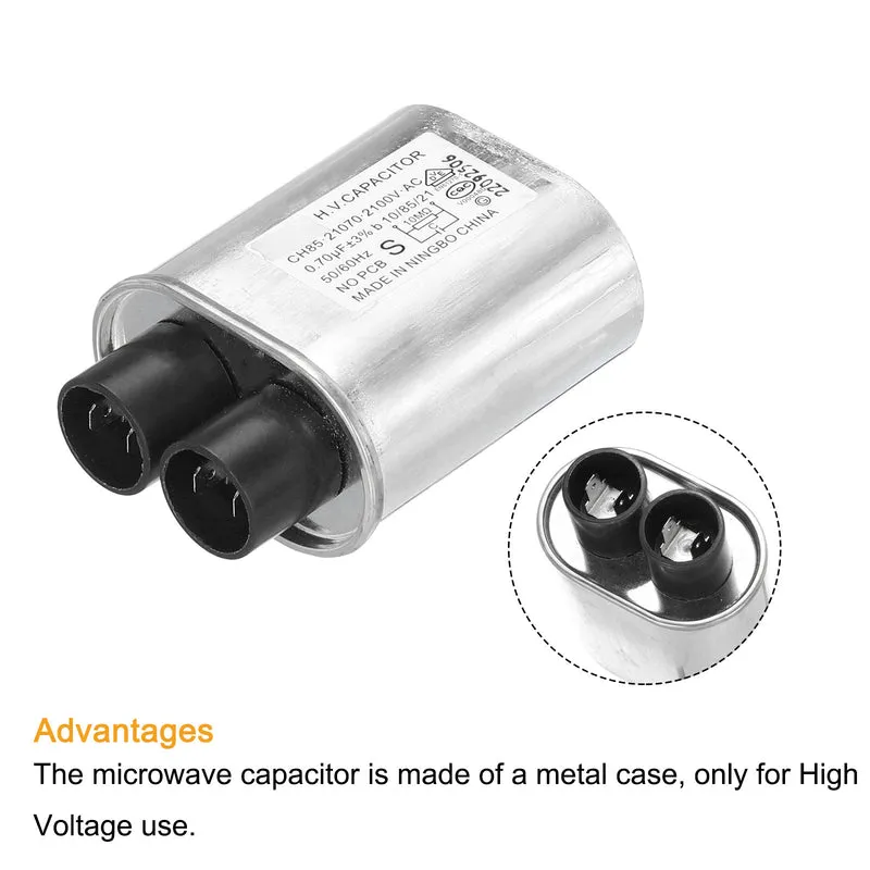 Microwave Capacitor Replacement High Voltage Oval Capacitor 2100VAC 0.70uf
