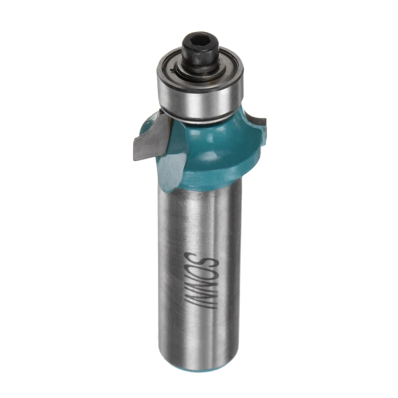 Roundover Router Bit 1/2 Shank 5/32" Radius Carbide Tipped Edge Rounding Over Bit with Bearing Guide, Woodworking Milling Tool, Cyan