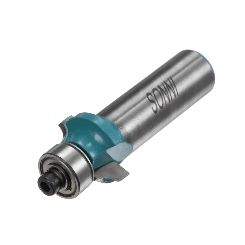 Roundover Router Bit 1/2 Shank 5/32" Radius Carbide Tipped Edge Rounding Over Bit with Bearing Guide, Woodworking Milling Tool, Cyan