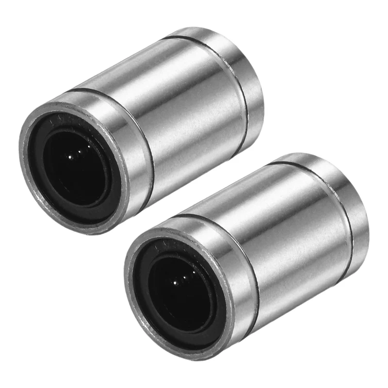 2Pcs LM8UU Linear Ball Bearings 8mm Bore Dia 15mm OD 24mm Length for Machine