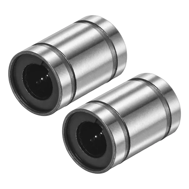 2Pcs LM5UU Linear Ball Bearings 5mm Bore Dia 10mm OD 15mm Length for Machine