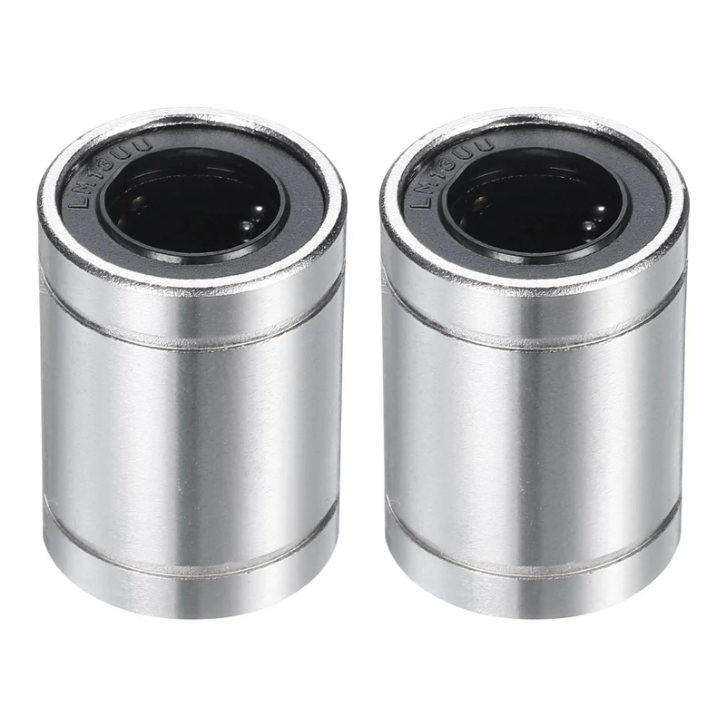 2Pcs LM13UU Linear Bearing Nickel Plated 13mm Bore 23mm OD 32mm Length