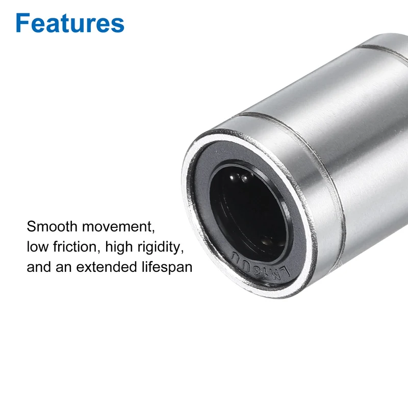 2Pcs LM13UU Linear Bearing Nickel Plated 13mm Bore 23mm OD 32mm Length