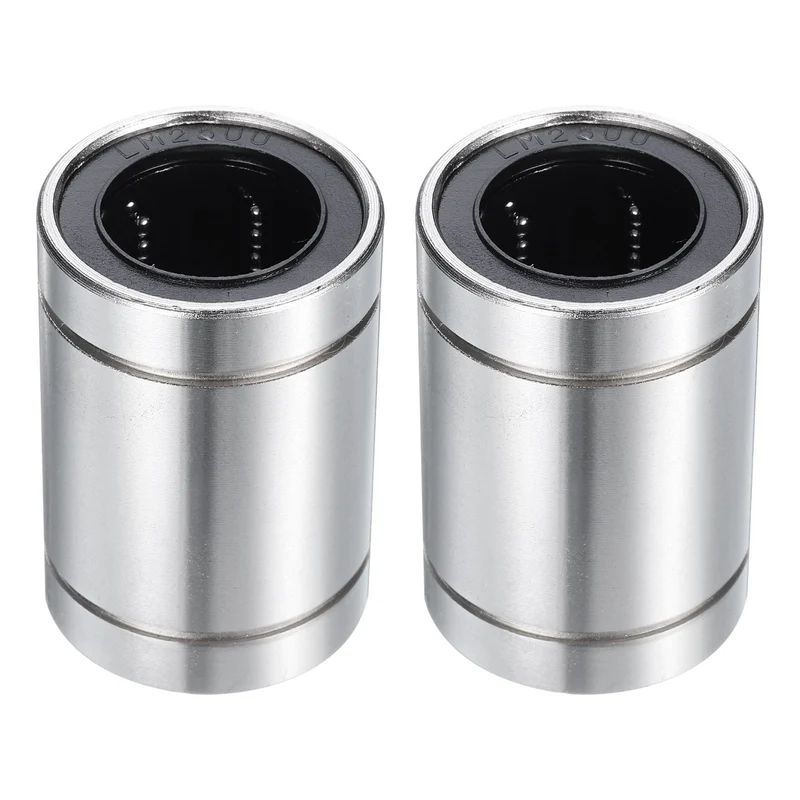 2Pcs LM25UU Linear Bearing Nickel Plated 25mm Bore 40mm OD 58mm Length