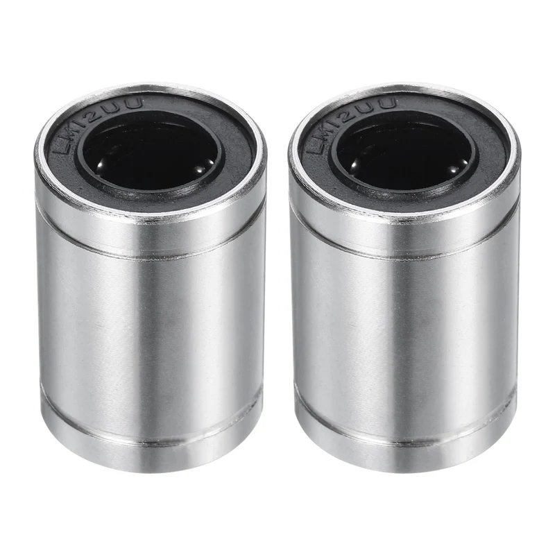 2Pcs LM12UU Linear Bearing Nickel Plated 12mm Bore 21mm OD 30mm Length