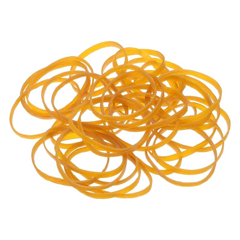 300Pcs Rubber Bands, 3.94x0.2 Inch Elastic Bands for Office Supplies, Yellow