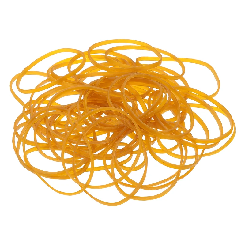 500Pcs Rubber Bands, 3.94x0.16 Inch Elastic Bands for Office Supplies, Yellow