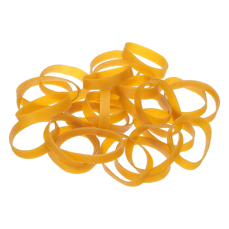 160Pcs Rubber Bands, 3.15x0.39 Inch Elastic Bands for Office Supplies, Yellow