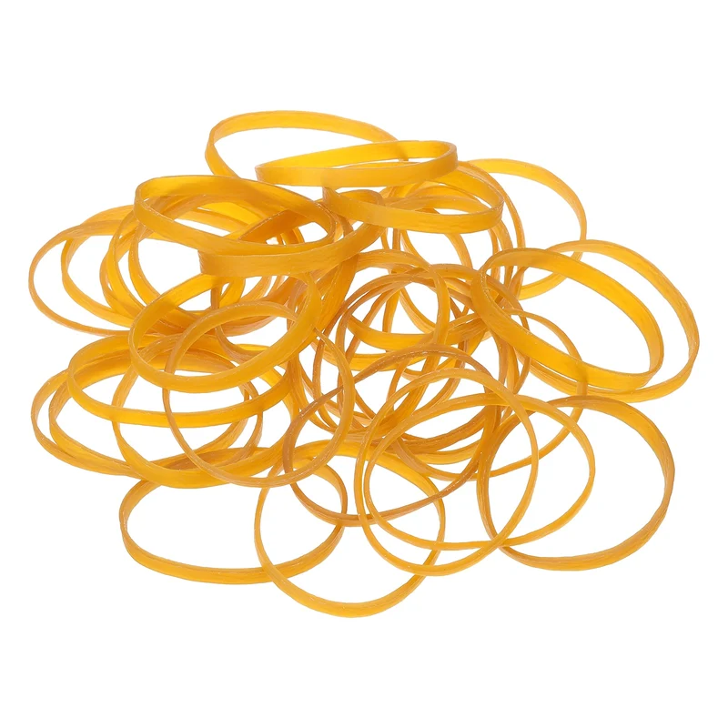 340Pcs Rubber Bands, 3.15x0.2 Inch Elastic Bands for Office Supplies, Yellow