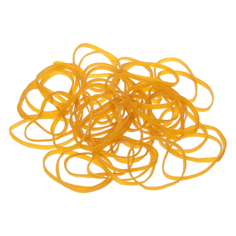 450Pcs Rubber Bands, 3.15x0.16 Inch Elastic Bands for Office Supplies, Yellow