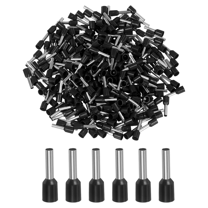 1000Pcs 14AWG Wire Ferrules Connectors VE2510 Black