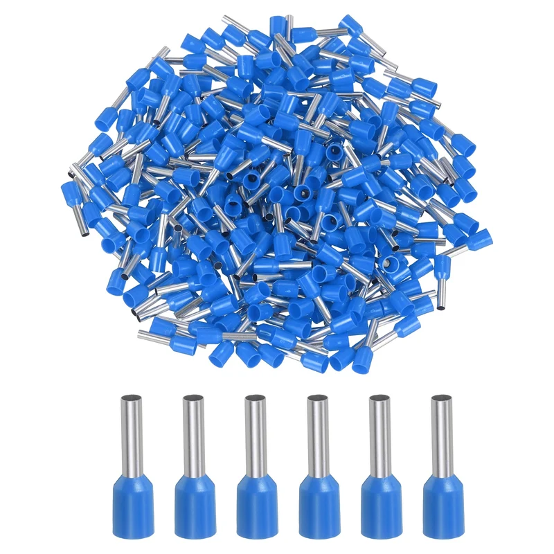 1000Pcs 14AWG Wire Ferrules Connectors VE2510 Blue