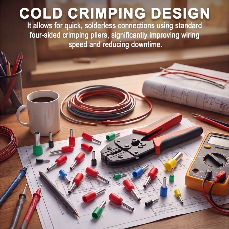 1000Pcs 16AWG Wire Ferrules Connectors VE1510 Black