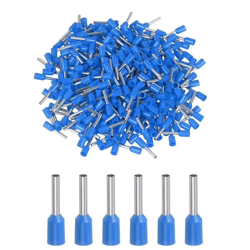 1000Pcs 16AWG Wire Ferrules Connectors VE1510 Blue