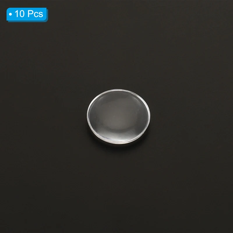 Diameter 10mm Double Convex Lens, 10 Pcs Acrylic LED Optical Convex Condenser Lens for Physics Classrooms Labs, Transparent