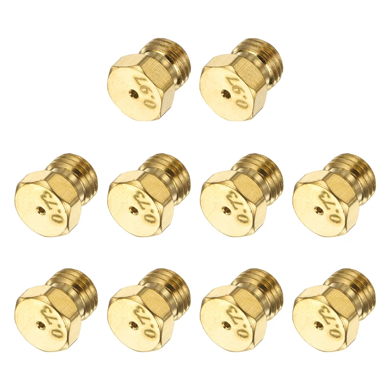 2Set Brass Jet Nozzles, M6 x 0.75 Gas Conversion（0.73/0.97mm） Replaces
