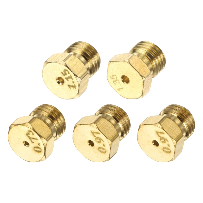 1Set Brass Jet Nozzles, M6 x 0.75 Gas Conversion（0.73/0.97/1.15/1.35mm） Replaces