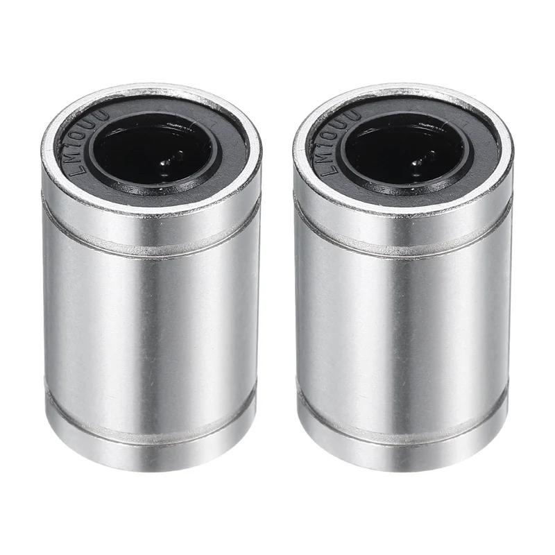 2Pcs LM10UU Linear Bearing Nickel Plated 10mm Bore 19mm OD 29mm Length