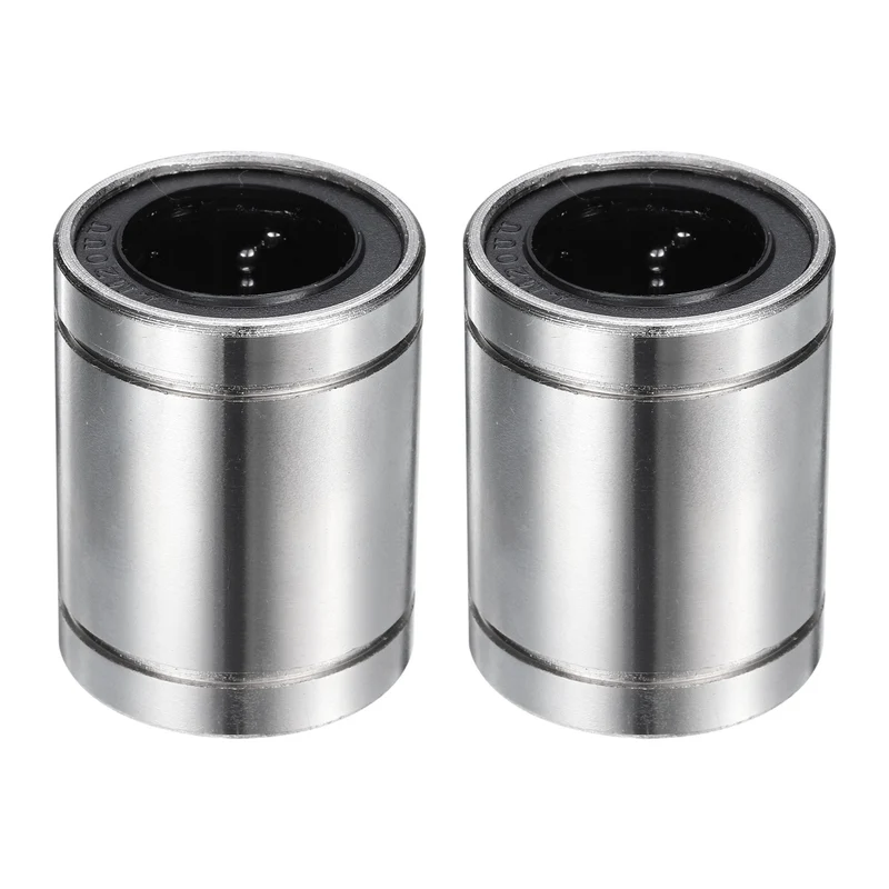 2Pcs LM20UU Linear Bearing Nickel Plated 20mm Bore 32mm OD 41mm Length