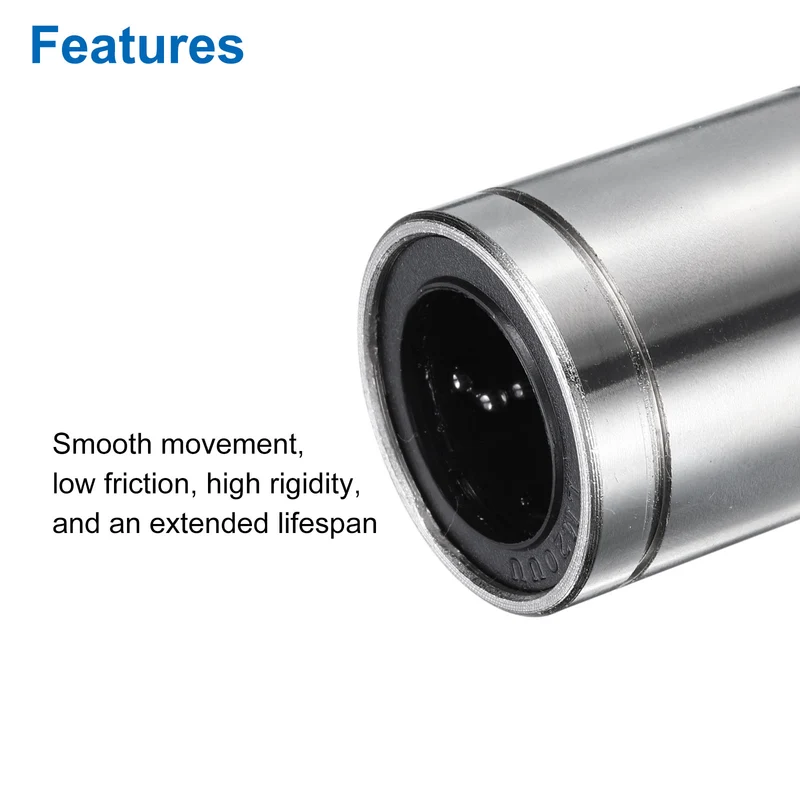 2Pcs LM20UU Linear Bearing Nickel Plated 20mm Bore 32mm OD 41mm Length