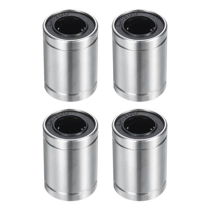 4Pcs LM12UU Linear Bearing Nickel Plated 12mm Bore 20mm OD 29mm Length