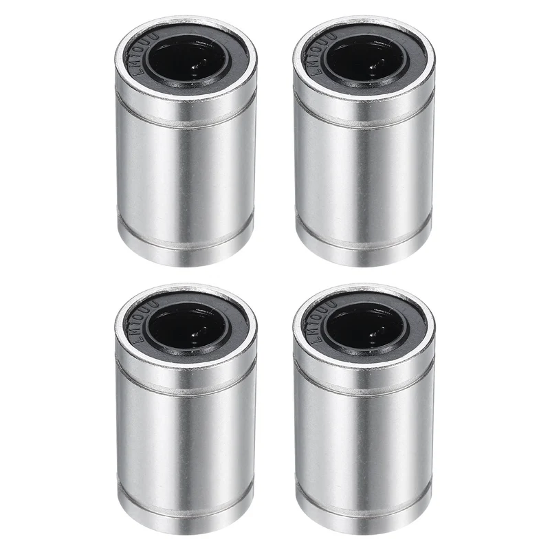 4Pcs LM10UU Linear Bearing Nickel Plated 10mm Bore 19mm OD 29mm Length