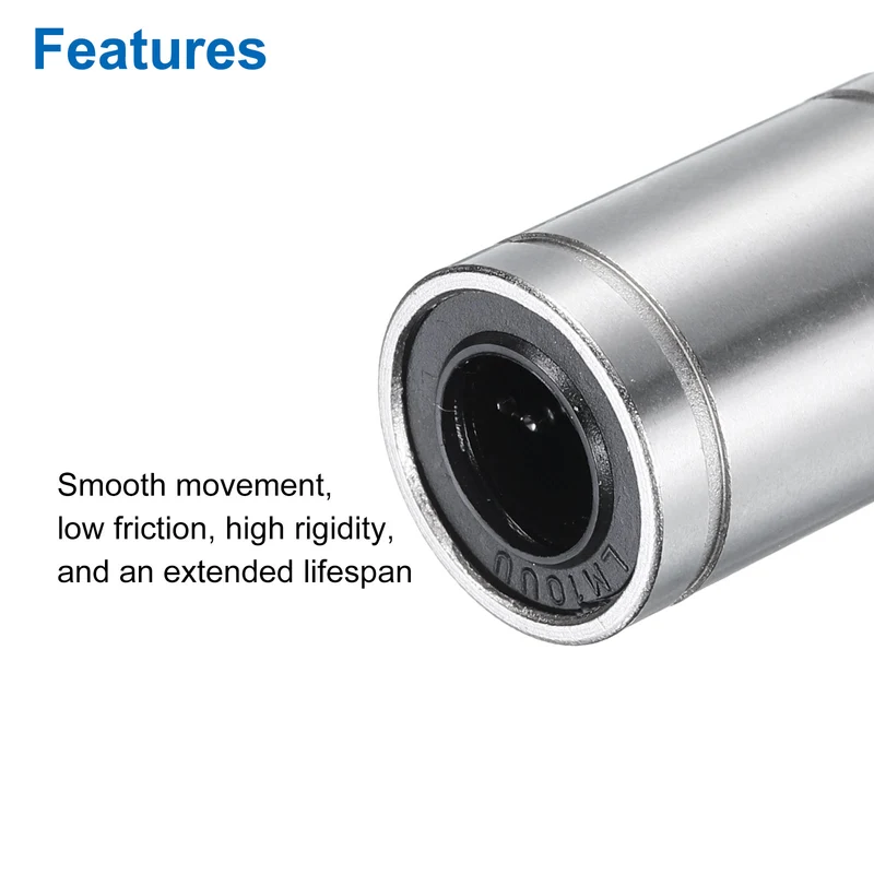 4Pcs LM10UU Linear Bearing Nickel Plated 10mm Bore 19mm OD 29mm Length